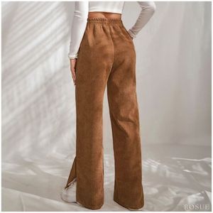 Pantalón corduroy elegante mujer