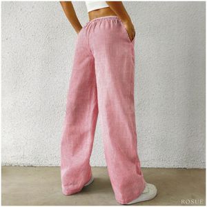 Pantalon rayas de Lino holgado