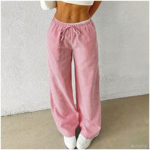 Pantalon rayas de Lino holgado