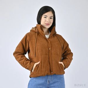 Casaca Corduroy con Capucha Desmontable Puff