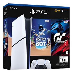 Consola Playstation 5 Slim Edición Digital Blanco 825GB + Astro Bot + Gran Turismo 7