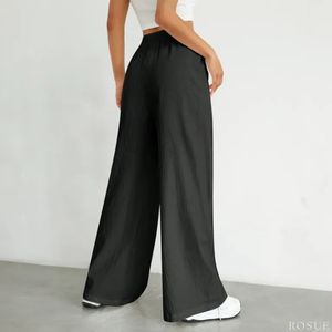 Pantalón con cordón en la cintura fresco holgado Viena