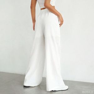 Pantalón con cordón en la cintura fresco holgado Viena