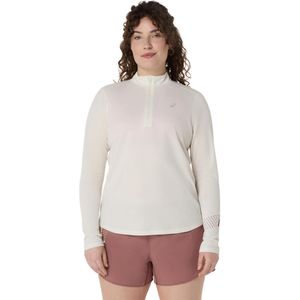 Polo ASICS Asics Icon 1/2 Zip Ls Top Cream Mujer