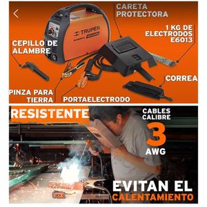 Combo Soldadora inversora 200A  amoladora mascara de soldar electrodos