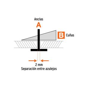 Kit cuña nivelador de porcelanato,  clips, alicate - Balde Truper