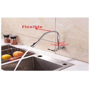 Llave Caño corrugado flexible para pared cocina