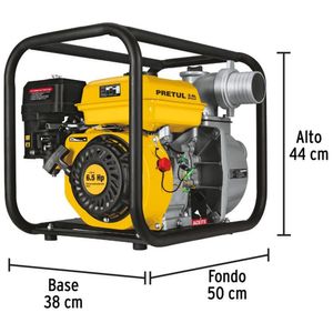 Motobomba autocebante 3x 3" a gasolina 6.5 HP, TRUPER PRO Pretul