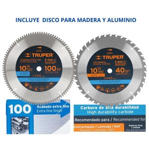 Sierra Ingleteadora 10 pulg. 1900W Truper