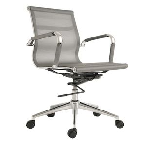 SILLA DE OFICINA GERENCIAL FIJA ERGONÓMICA -A POLO GRIS