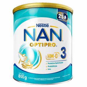 Fórmula Infantil NAN 3 Optipro Desarrollo Lata 800g