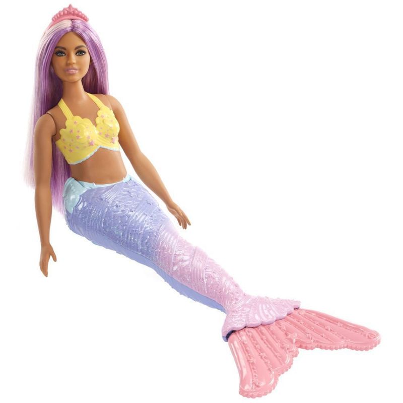 Muñeca Barbie Sirena Dreamtopia Cabello Lila Real Plaza
