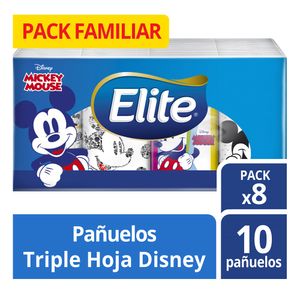 Pañuelo de Papel ELITE Disney Triple Hoja Paquete 8un