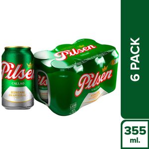 Cerveza PILSEN 6 Pack Lata 355ml