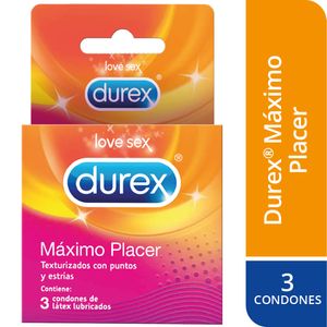 Preservativos DUREX Máximo Placer Caja 3un