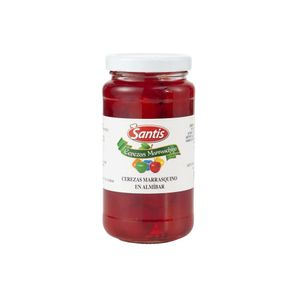 Cerezas Marrasquino en Almíbar SANTIS Con Tallo Rojo Frasco 283g