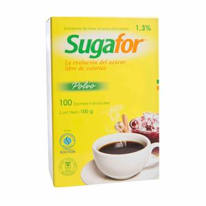 Endulzante SUGAFOR en Polvo Caja 100 Sobres