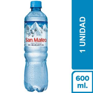Agua Mineral SAN MATEO sin Gas Botella 600ml