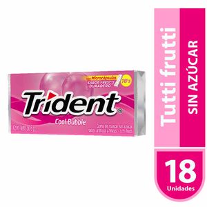 Goma de Mascar TRIDENT Evup Cool Bubble Paquete 18un