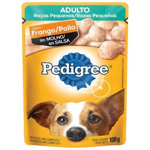 Alimento para Perro Razas Pequeñas PEDIGREE Pouch de Pollo Paquete 18un 100gr