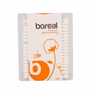 Hisopos BOREAL Algodón Hidrófilo Caja 300un