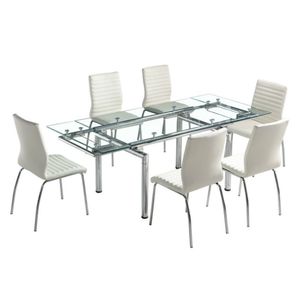 Juego de Comedor Extensible Salamanca 6 Sillas Blanco