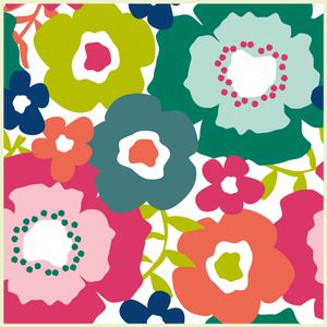 Láminas decorativas para piso/pared Flower Fields x6u