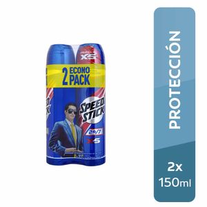 Desodorante Aerosol para Hombre SPEED STICK X5 Extra Protección Frasco 150ml Paquete 2un