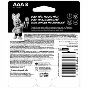 Pila Alcalina DURACELL AAA Paquete 8un