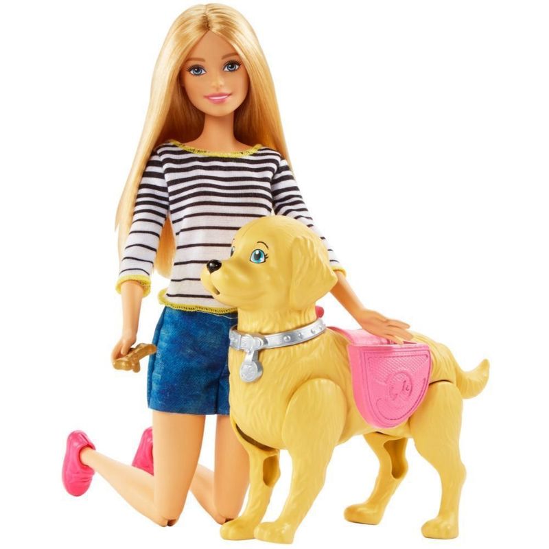 Muneca Paseo de Perrito Barbie Real Plaza