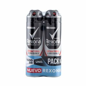 Desodorante en Aerosol para Hombre REXONA Motion Sense Invisible Frasco 90g Paquete 2un