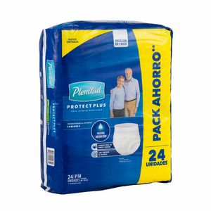 Pañal para Adulto PLENITUD Protect Plus Incontinencia Intensa Talla P/M Paquete 24un