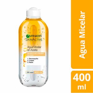 Agua Micelar en Aceite GARNIER SkinActive Frasco 400ml