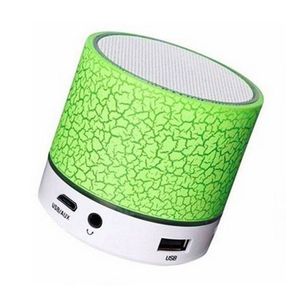 Parlante Bluetooth Stereo Verde A9 Radio FM MicroSD USB Auxiliar Con Luces LED