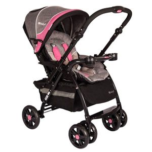 Coche Cuna Ebaby YODIE 1142 Con Cubrepies Rosado