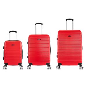 Dukap Maletas de viaje Liverpool Juego de 3 Rojo