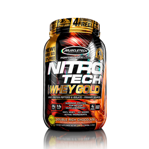 Proteína Muscletech Nitrotech 100% Whey Gold Double Rich Chocolate 2.2 Lb