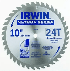 Classic Disco Irwin Miter y Table Circular Saw Blades 10 X 24T 30 Mm
