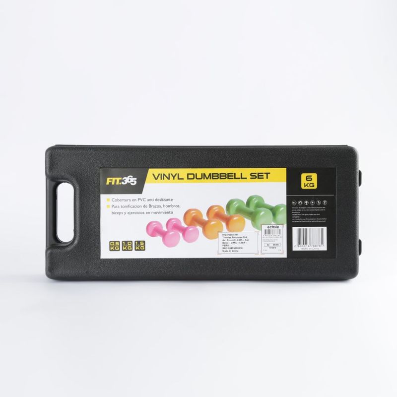 Set de Pesas Neopreno Fit365 Dumbbell kg Real Plaza