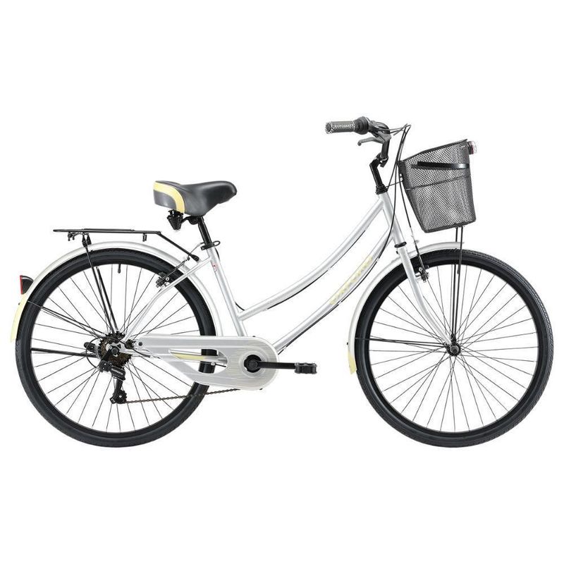Bicicleta Mujer M Cyclotour Plata/Amarillo- aro 26 Real Plaza