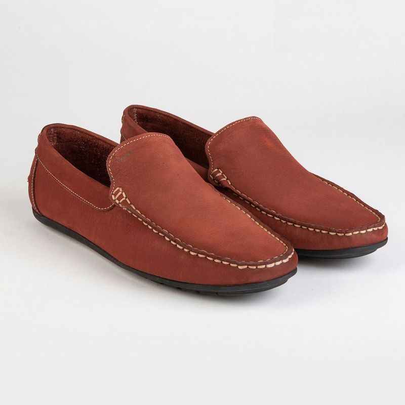Mocasines Hombre Dauss Planos Guinda Real Plaza