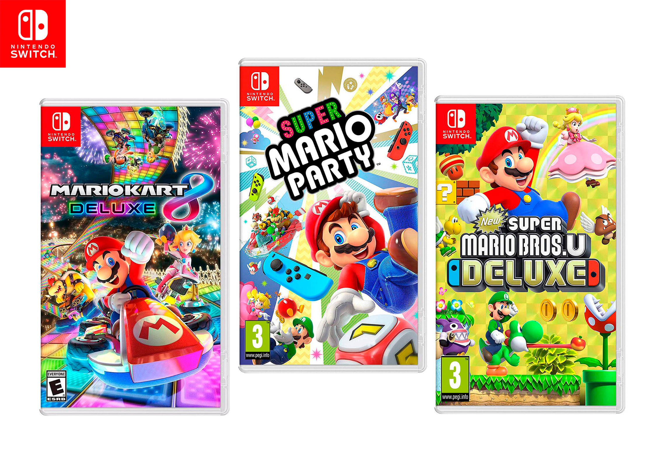 Juegos de Nintendo Switch: Mario Kart 8 Deluxe + Super Mario Party ...