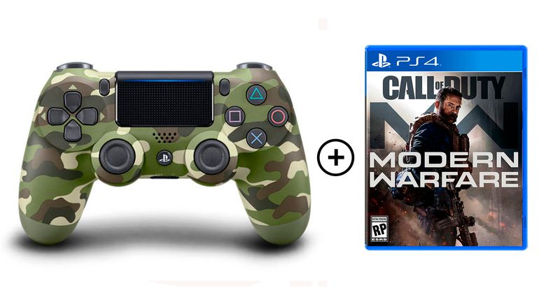Adelante falta de aliento Diálogo Mando Ps4 Dualshock 4 Camuflado Verde + Call of Duty Modern Warfare