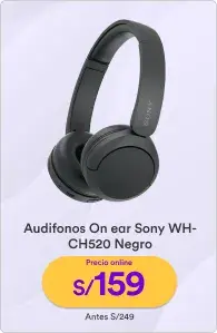RP_PROMOS QUE RUGEN 20/04/2024_MTF_3_PP Audifonos On ear Sony WH-CH520 Negro_20/04/2024_AUDIO