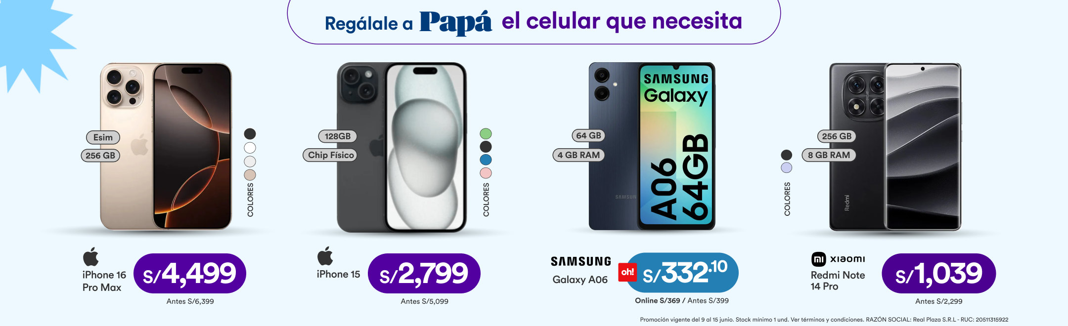 RP_PAPA 09/06/2025_P_1_Regálaleo a Papá El celular que necesita_15/06/2025_Celulares