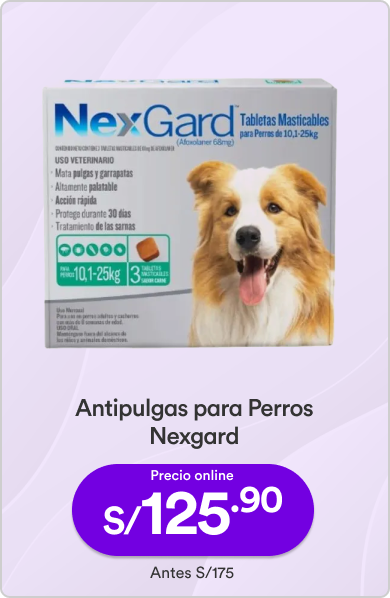 RP_Dias OH Dias IBK 21/10/2024_MTF_3_PP Antipulgas parAntipulgas para Perros Nexgard de 10.1 a 25 Kg x 3 Tabletasa Perros Nexgard de 10.1 a 20 Kg x 3 Tabletas_27/10/2024_MASCOTAS