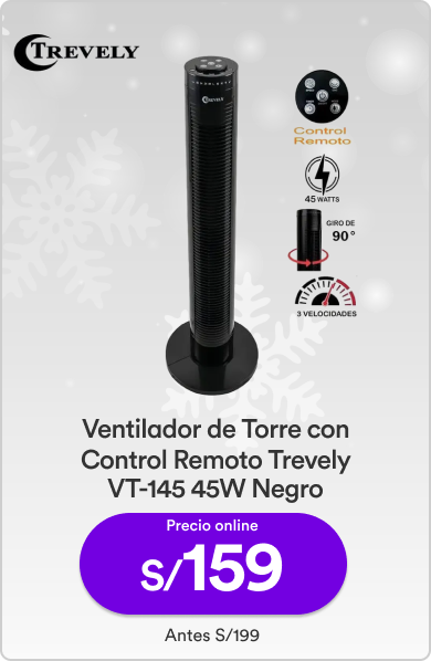 RP_DIAS OH 09/12/2024_MTF_6_PP Ventilador de Torre con Control Remoto Trevely VT-145 45W Negro_15/12/2024_CLIMATIZACION